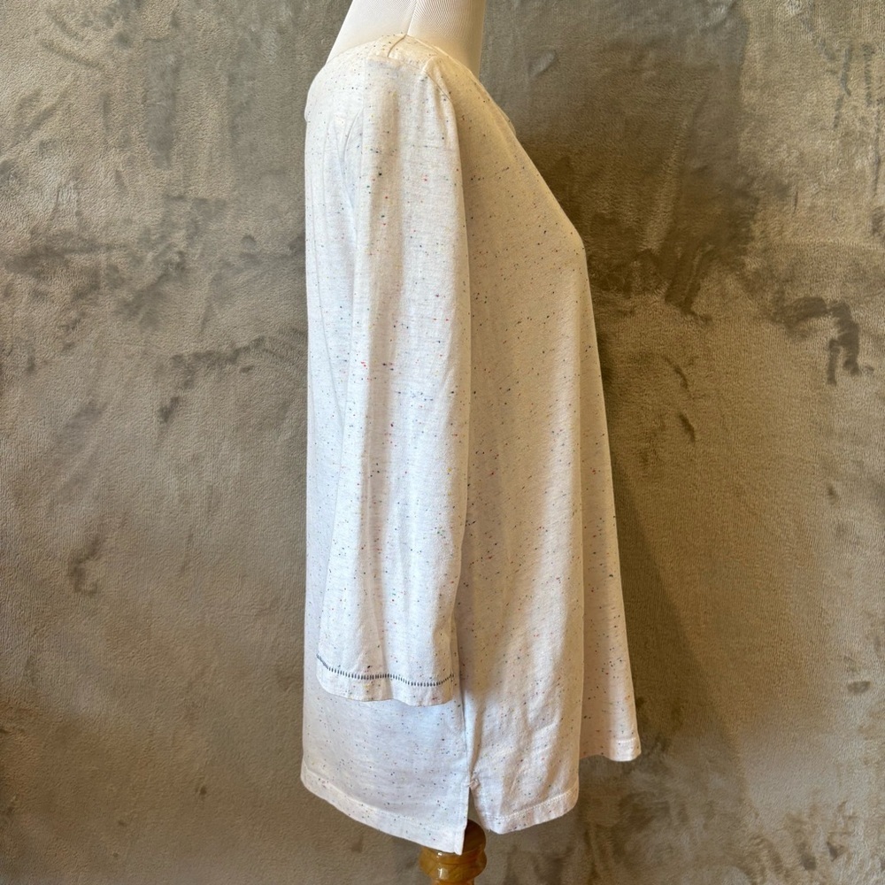 LOFT Confetti Party Casual Tee Wmn’s Sz L - Picture 3 of 8